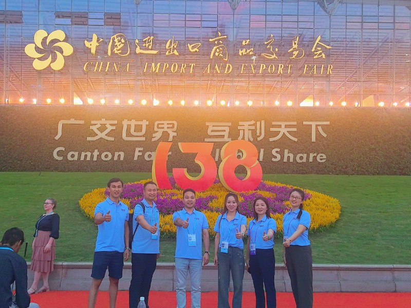 SEER POWER team outside the Canton Fair venue.