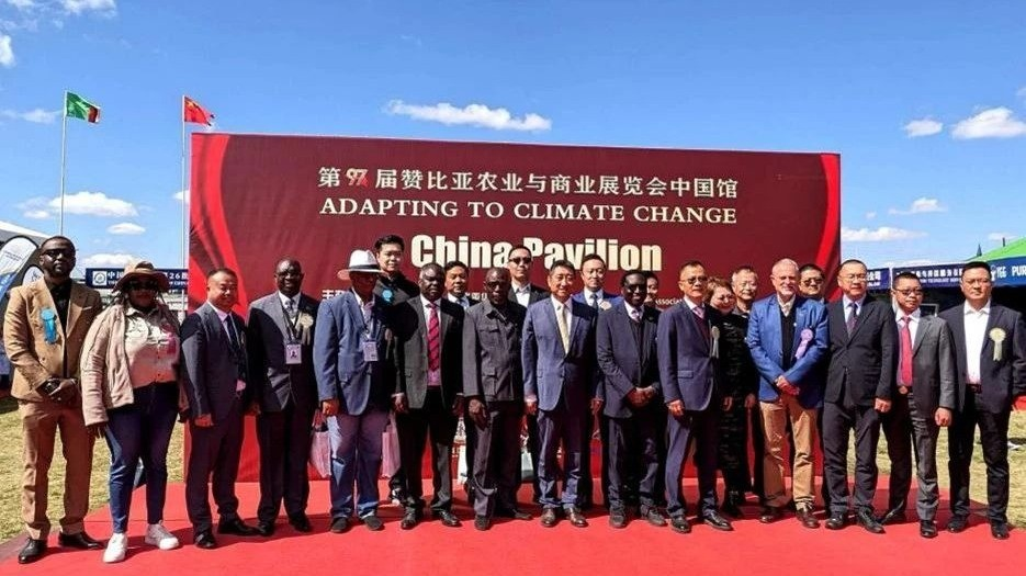 Group photograph at the China Pavilion during Zambia’s 97th Agricultural and Commercial Show.