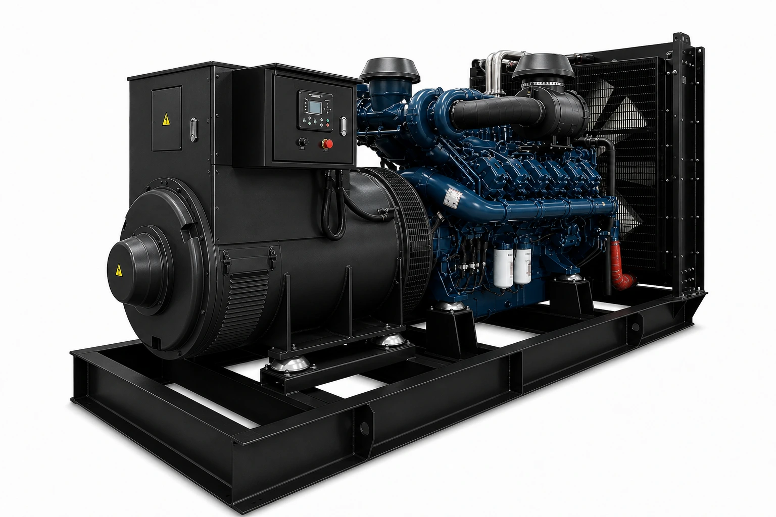 1,250–1,875 kVA open diesel generator set from the alternator and control end