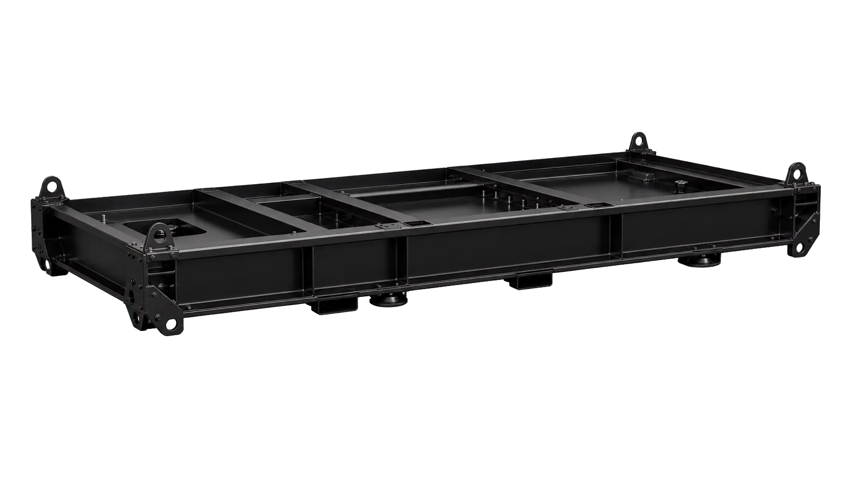 Generator base frame with integrated fuel tank